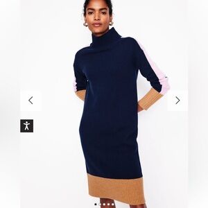 Boden Merino Wool Colorblock Sweater Dress